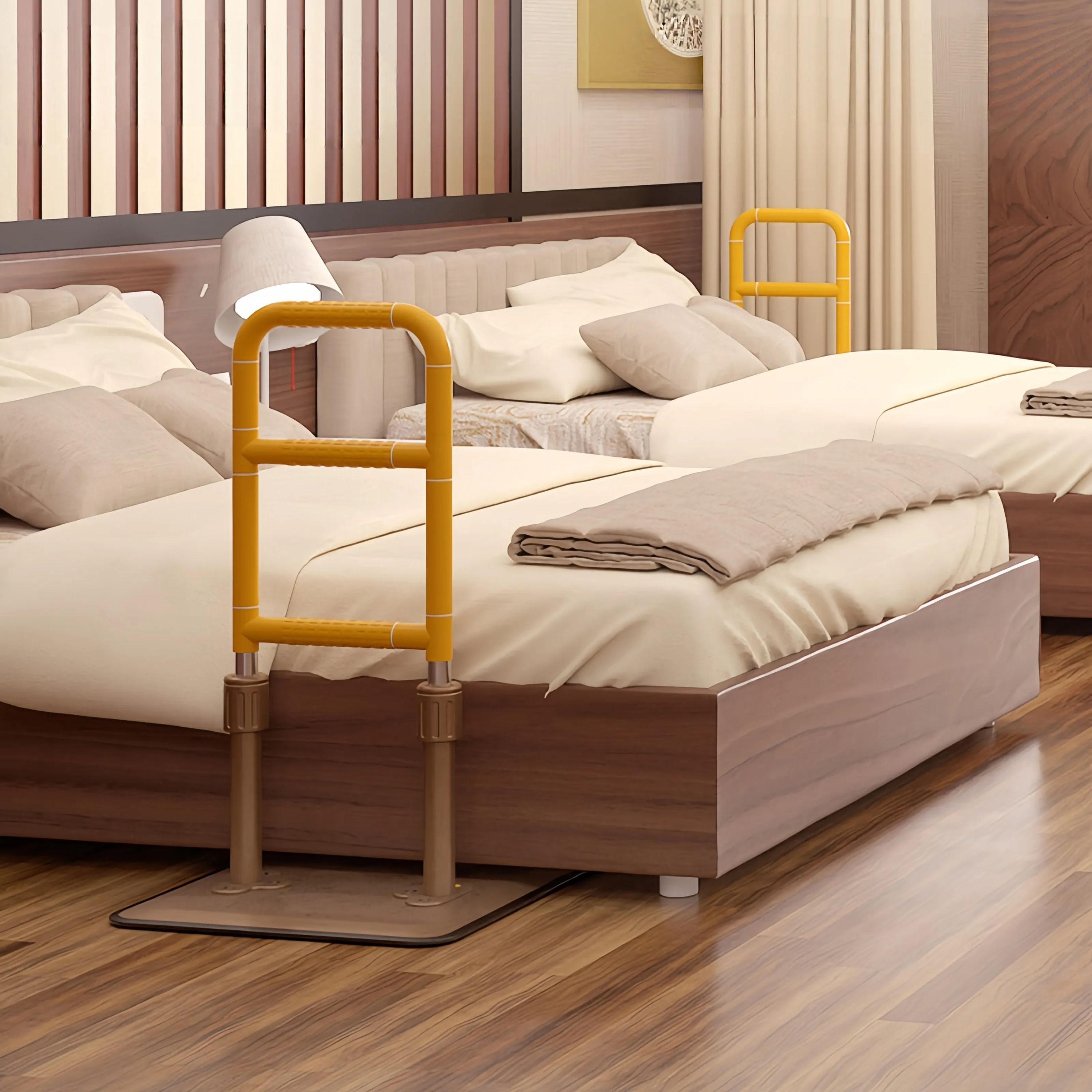 Thickened Aging Friendly Bedside Armrest, No Need To Drill Holes