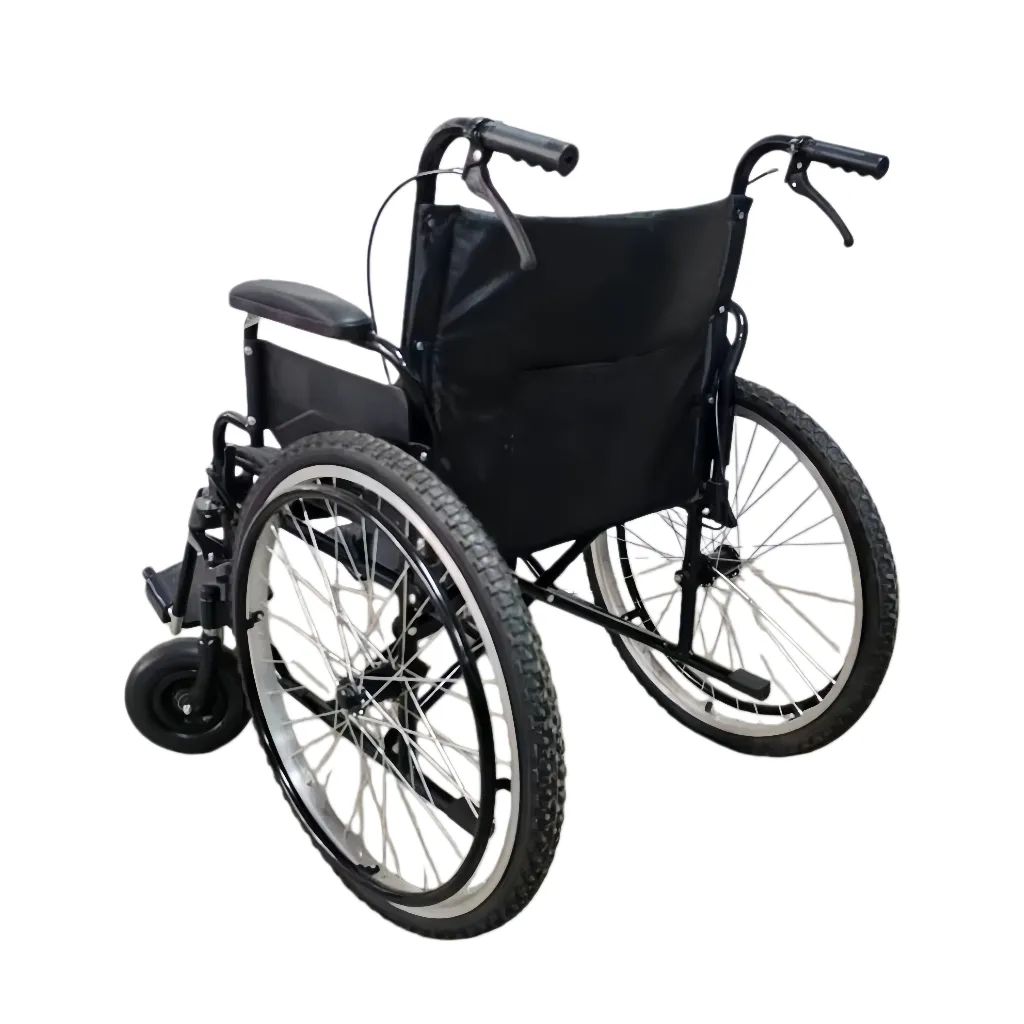 Lightweight Folding Travel Chair Steel Manual Wheelchair Hospital Wheelchair