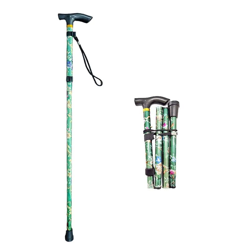 Adjustable Fashion Pattern Aluminum Handle Cane