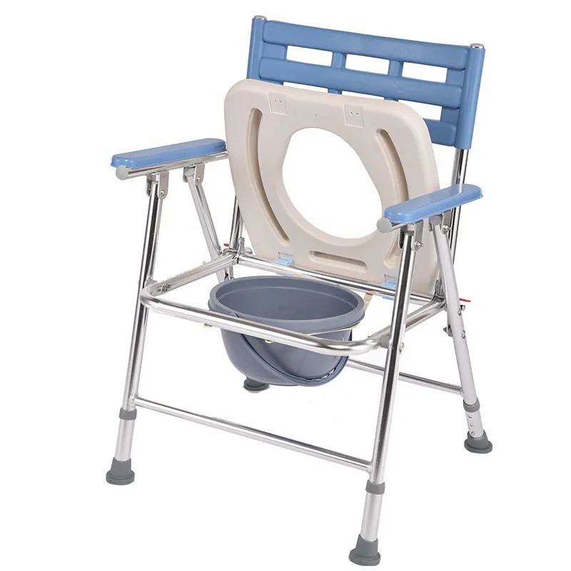 Folding Toilet Chair Commode Chair for Elderly/Disabled/Adult