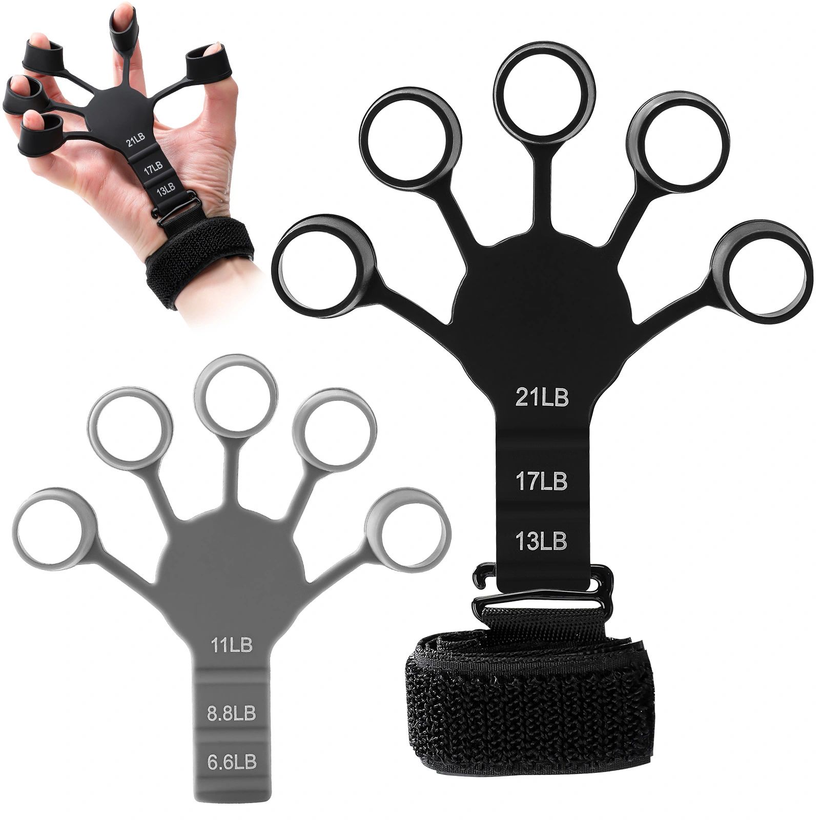 5-Finger Hollow Finger Trainer, Finger Puller, Wrist Puller, Basketball Corrector