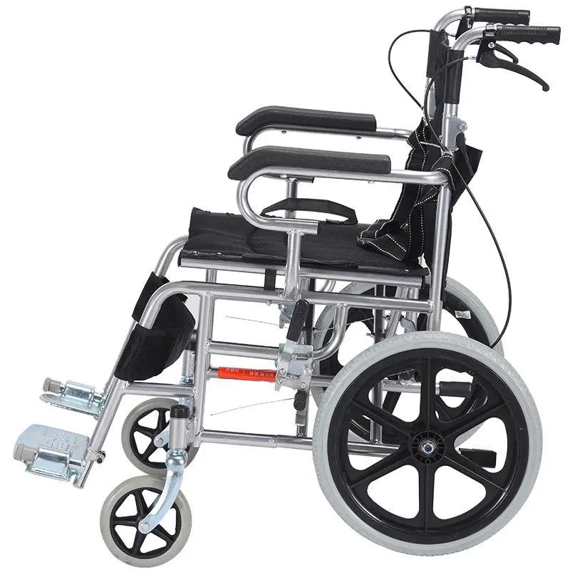 Printed Frame Homecare Chair Wheel Seat Manual Stainless Steel Wheelchair
