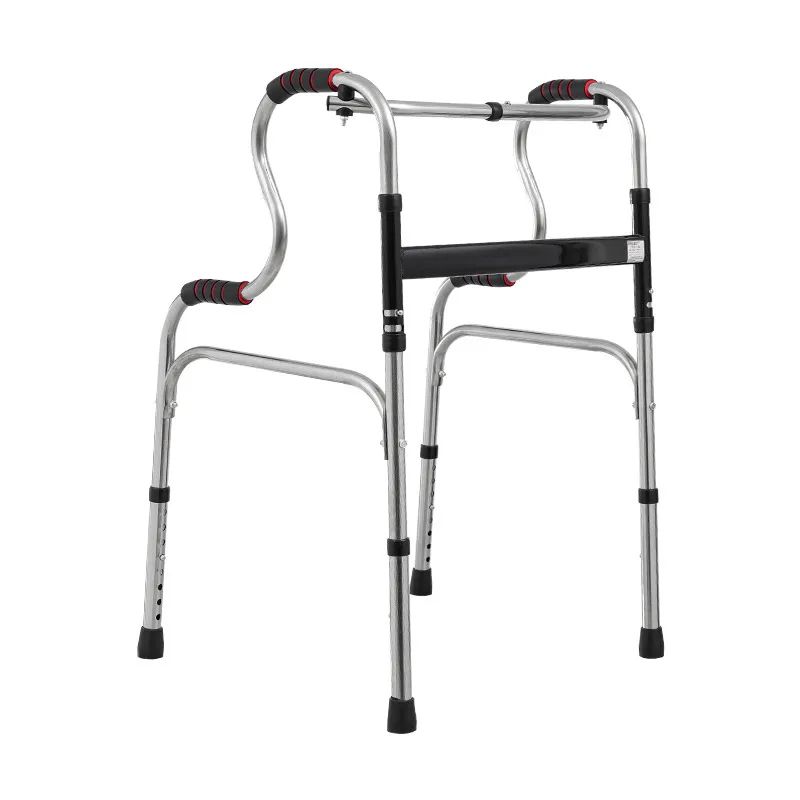 Elderly Disabled Aluminum Folding Walker With Low-position Support Armrests