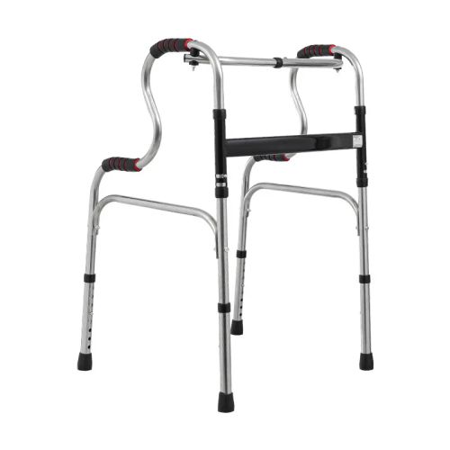 Elderly Disabled Aluminum Folding Walker With Low-position Support Armrests