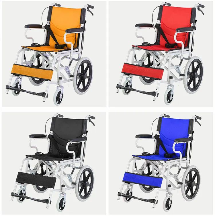 Lightweight Folding Travel Chair Cheap Steel Manual Wheelchair