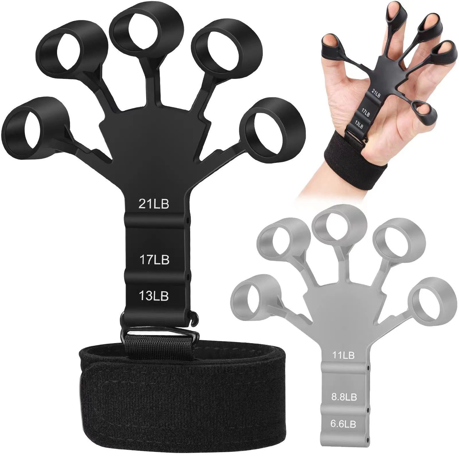 5-Finger Hollow Finger Trainer, Finger Puller, Wrist Puller, Basketball Corrector