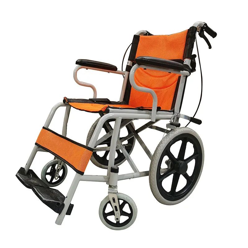 Printed Frame Homecare Chair Wheel Seat Manual Stainless Steel Wheelchair