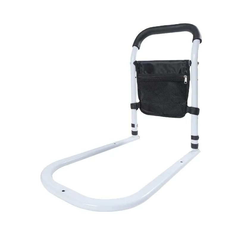Foldable Metal Bed Rail Safety Side Support for Seniors & Patients, Home Rehab Use