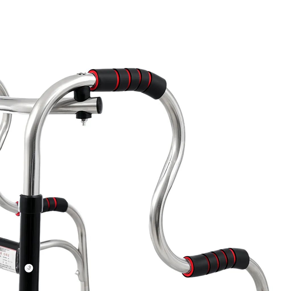 Elderly Disabled Aluminum Folding Walker With Low-position Support Armrests
