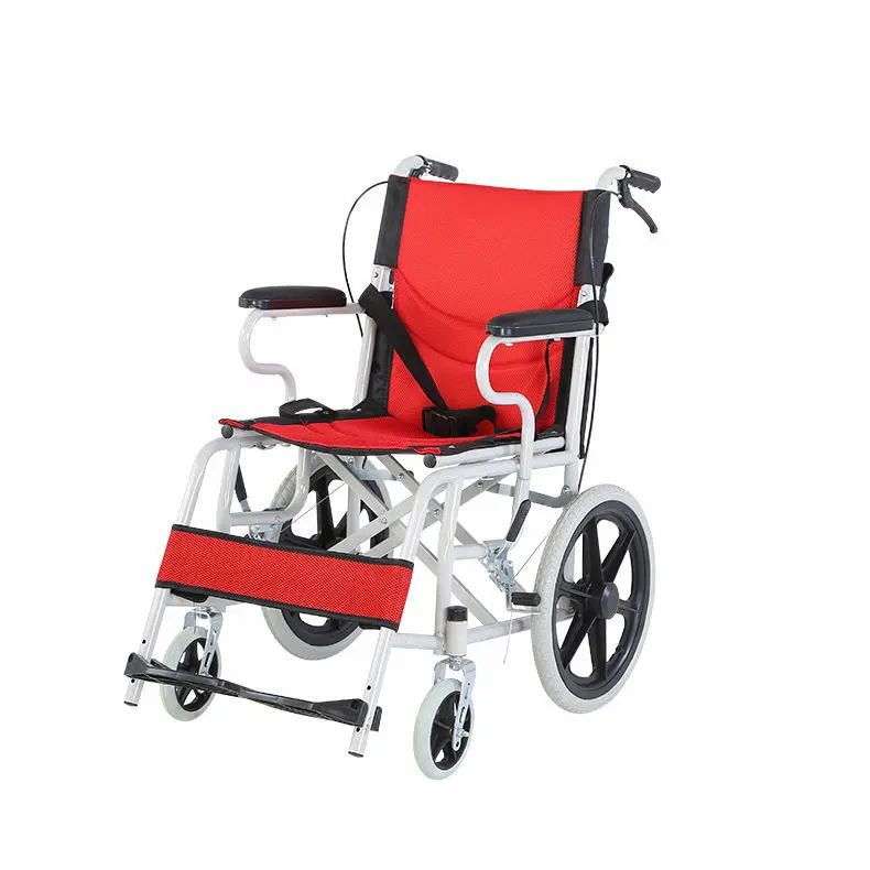 Lightweight Folding Travel Chair Cheap Steel Manual Wheelchair