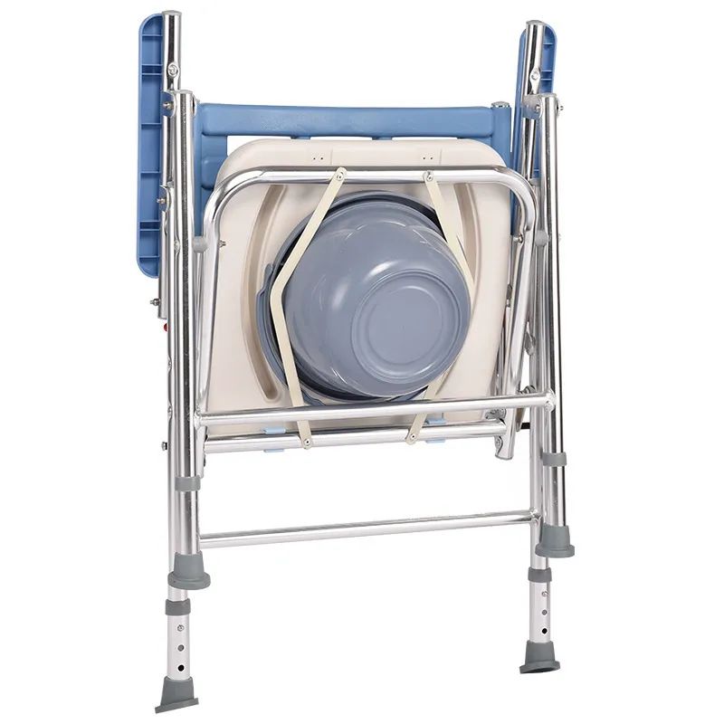Folding Toilet Chair Commode Chair for Elderly/Disabled/Adult