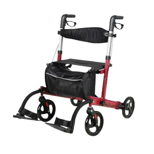Folding Portable Lightweight Carbon Fiber Rollator Walker For Elderly