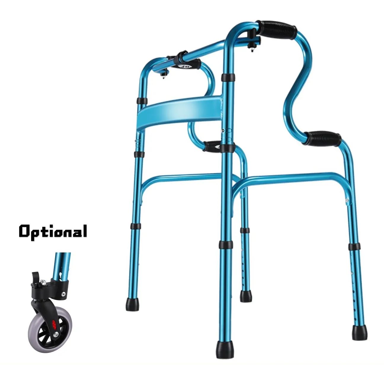 Colorful Aluminum Outdoor Rehabilitation Folding Walker