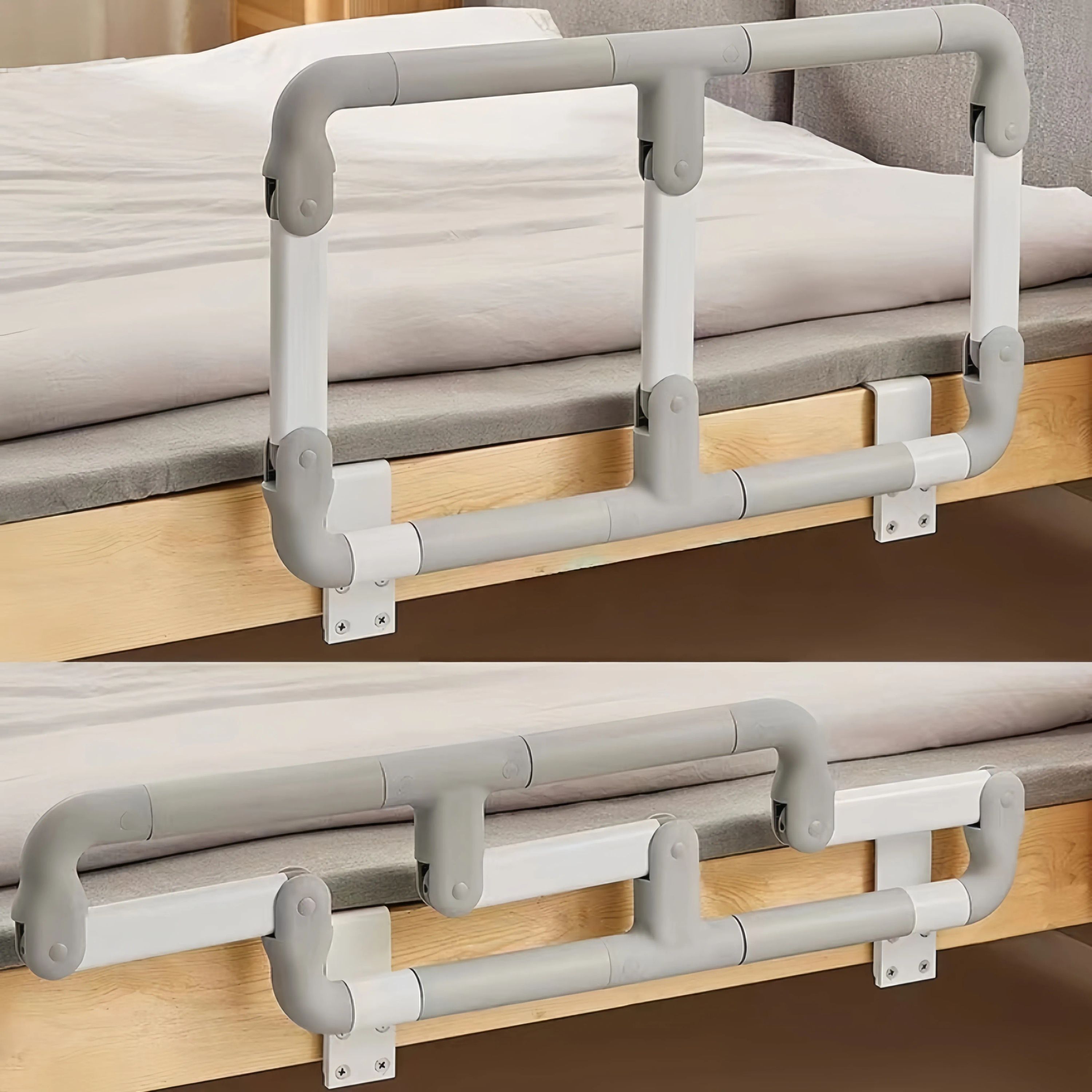 Anti-fall Folding Guardrail, Single-sided, Wake-up Aid, Bedside Armrest For Elderly