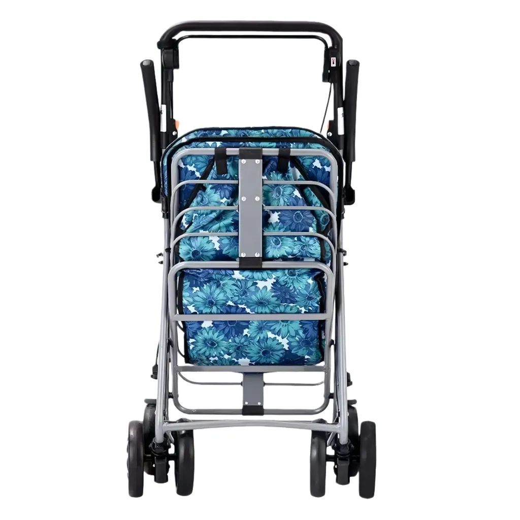 Elderly Folding Aluminum Walker Rollator With Seat Folding Rollator