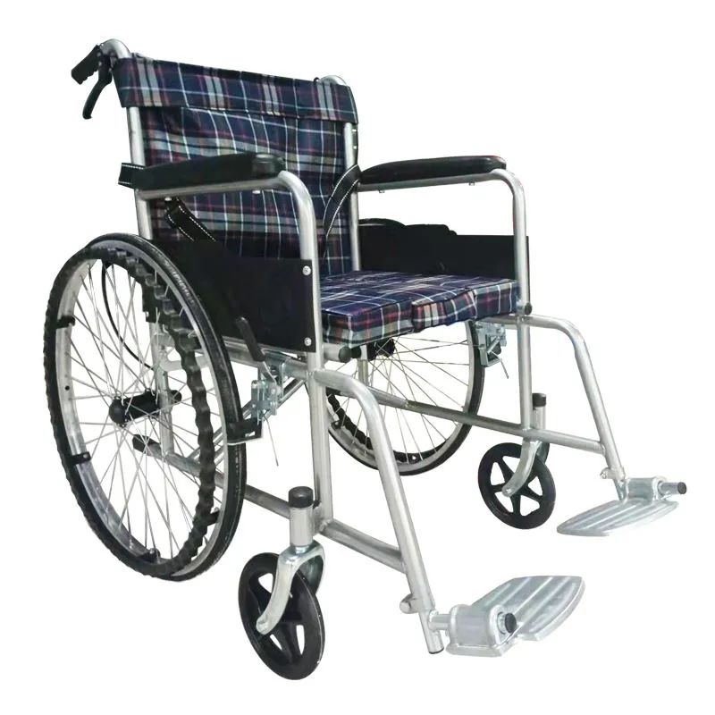 Basic Model Economic Steel Manual Light-weight Folding Wheelchair
