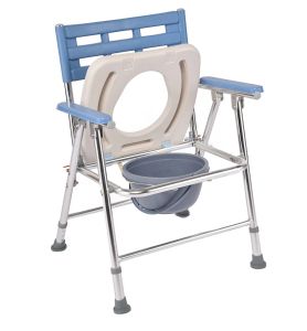 Folding Toilet Chair Commode Chair for Elderly/Disabled/Adult