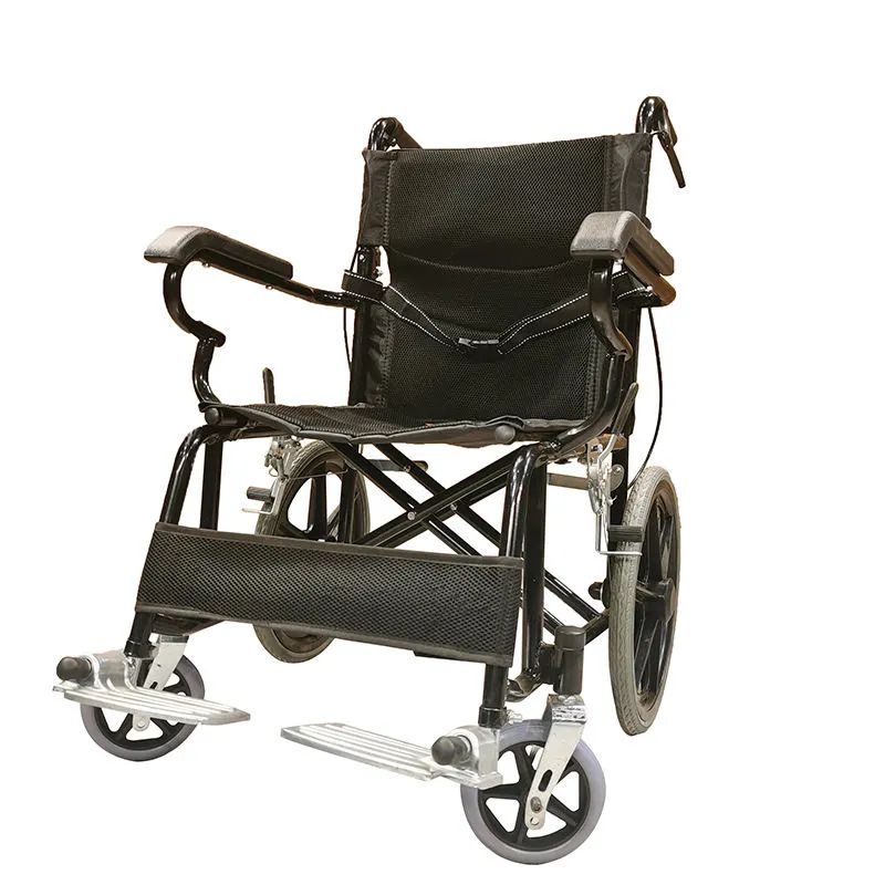 Printed Frame Homecare Chair Wheel Seat Manual Stainless Steel Wheelchair