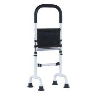 Dual-Bar Adjustable Metal Bed Assist Rail Seniors Elderly Safety Side Guard Pad OEM