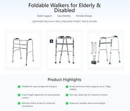 Best Folding Walker for Seniors - Lightweight & Portable Mobility Solution