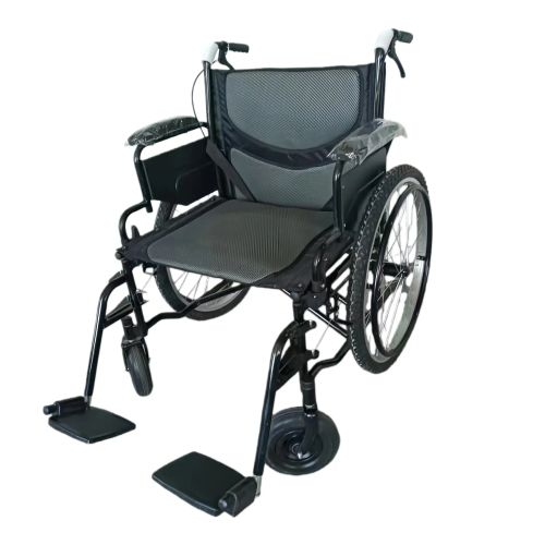 Lightweight Folding Travel Chair Steel Manual Wheelchair Hospital Wheelchair